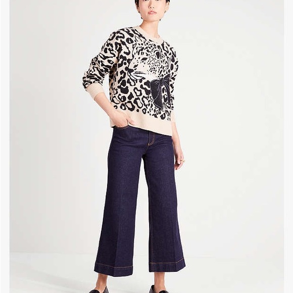 Kate Spade Leopard Bow Sweater - Picture 2 of 16